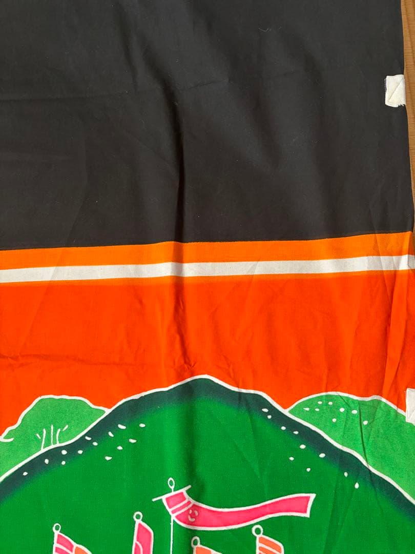 のぼり旗　５人武者　当時物　 71✖️750 1－5