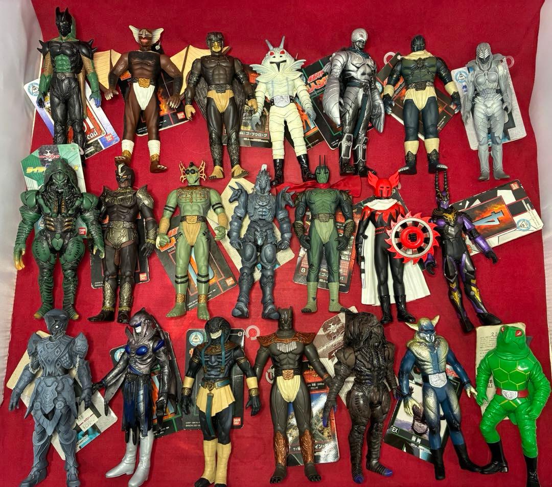 タグ付き 仮面ライダー 怪人シリーズ 21体 まとめ売り ソフビ