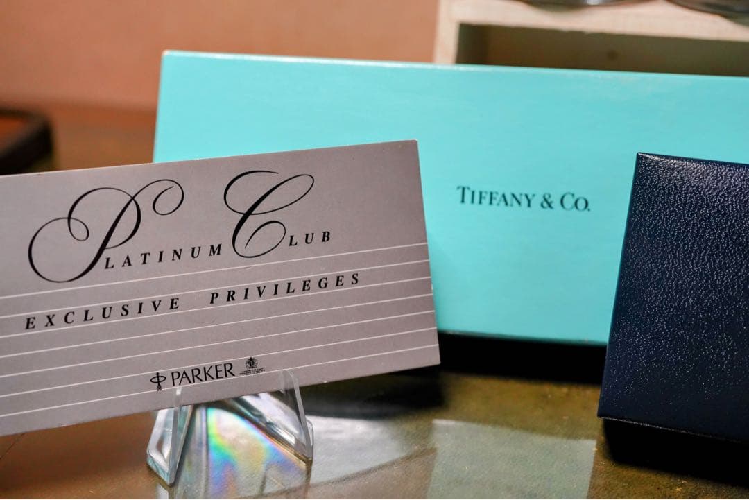 パーカー　デュオフォールド　ボールペン　ティファニー　希少　ローラーボール