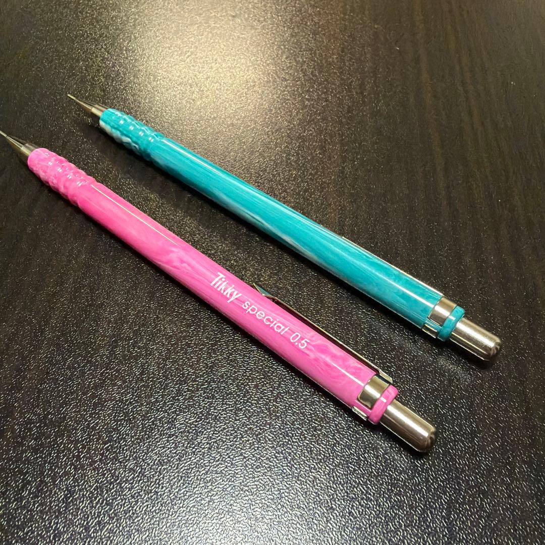 未使用　ロットリング　ティッキースペシャル　ターコイズ&ピンク　マーブル2本