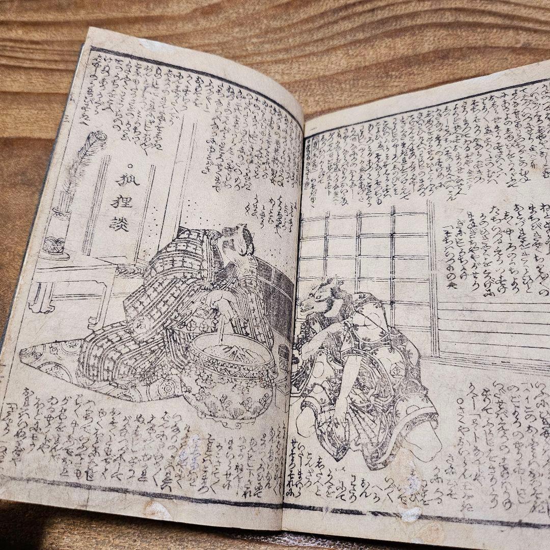 po9224※難有 絵草紙 花裘狐草紙 妖怪 狐変化 幽霊ほか戯作 和本 浮世絵
