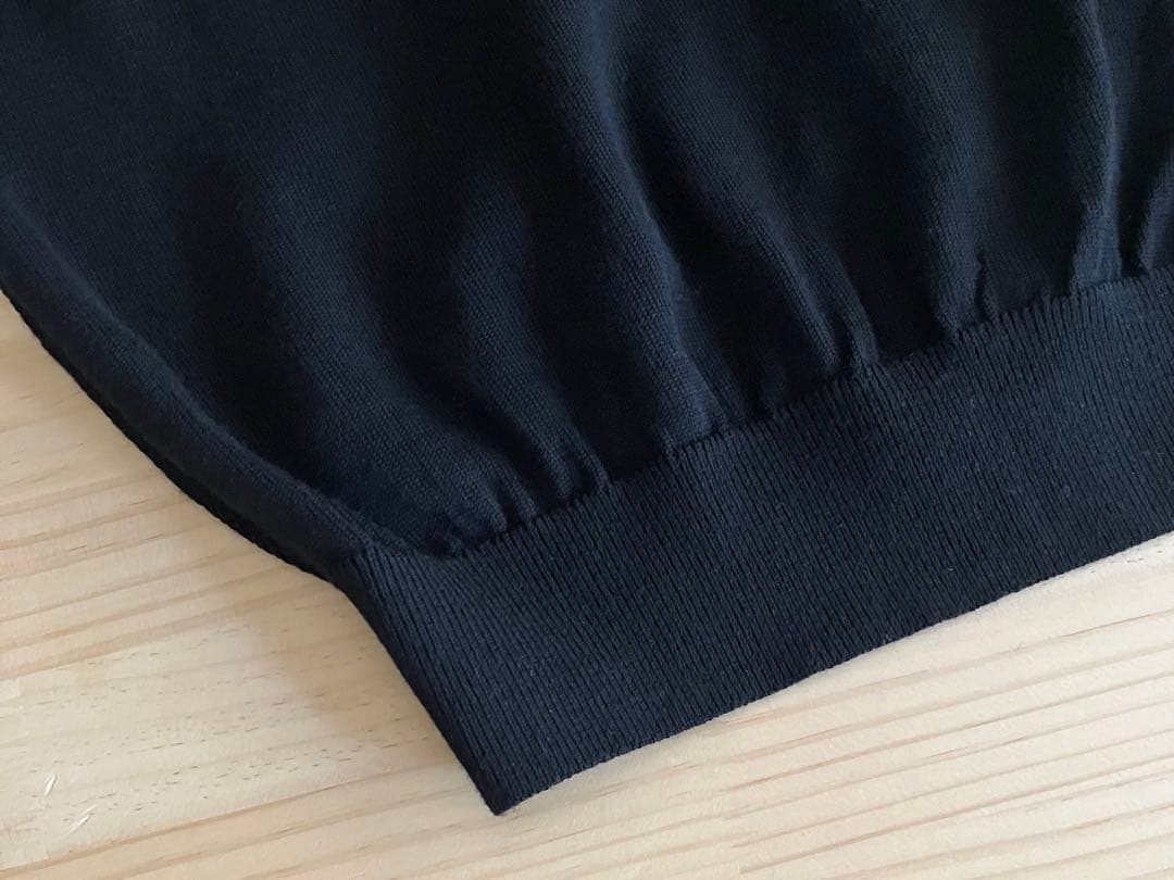 美品 DAKS ダックス ウール ニット ベスト ブラック ハウスチェック L