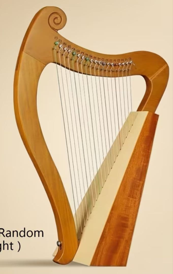 【値下げ】新品 19弦ハープ 木製 弦楽器 インテリア 撮影小道具