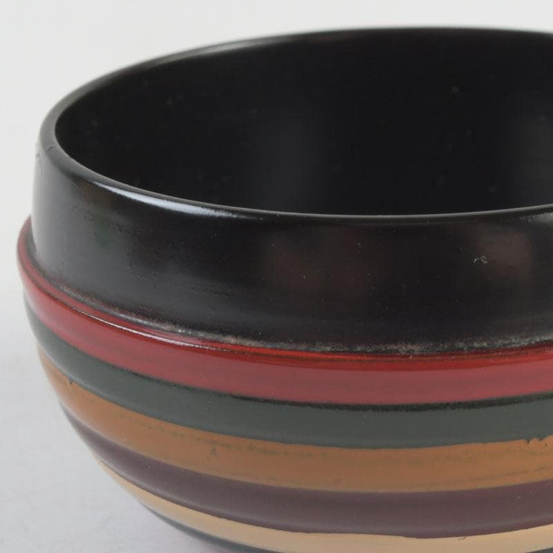 茶道具　輪島塗　高橋朝也 (二代 金浦)　独楽塗　茶器　棗　共箱　V　9567