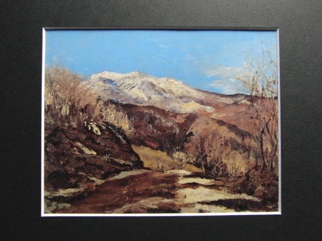 向井潤吉、【蔵王新雪】、希少な大判画集より、新品高級額・額装付