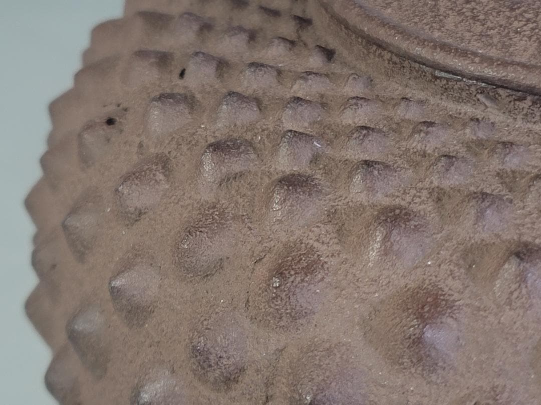 茶道具 鬼霰 手取釜 鉄砲口 鉄瓶 釜師 角谷莎村 共箱