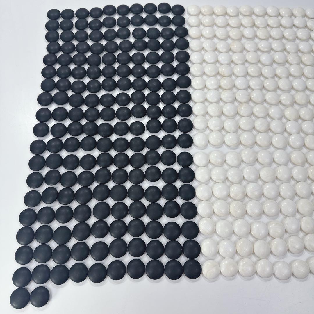 ✦蛤碁石 那智黒 32号 日向特製 メキシコ産 碁笥✦