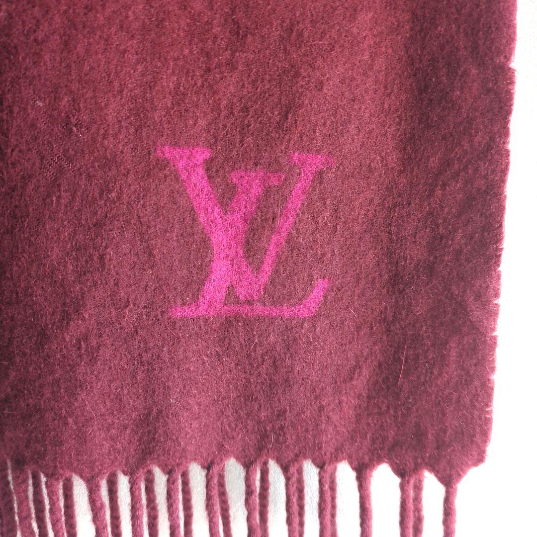 Louis Vuitton カシミヤマフラー バーガンディ