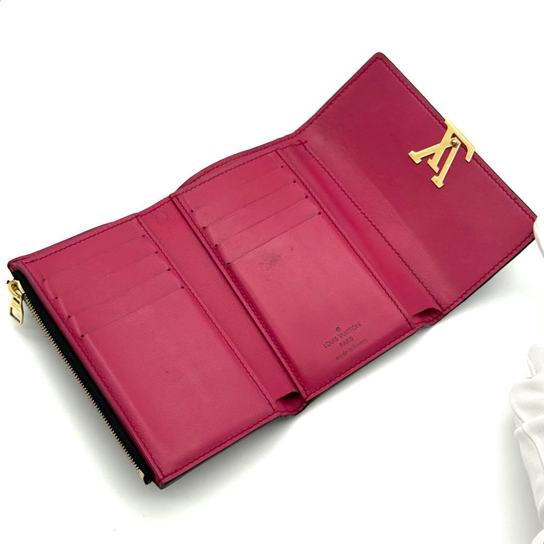 極上美品❣️ルイヴィトン カプシーヌ コンパクト ブラック 財布 O61