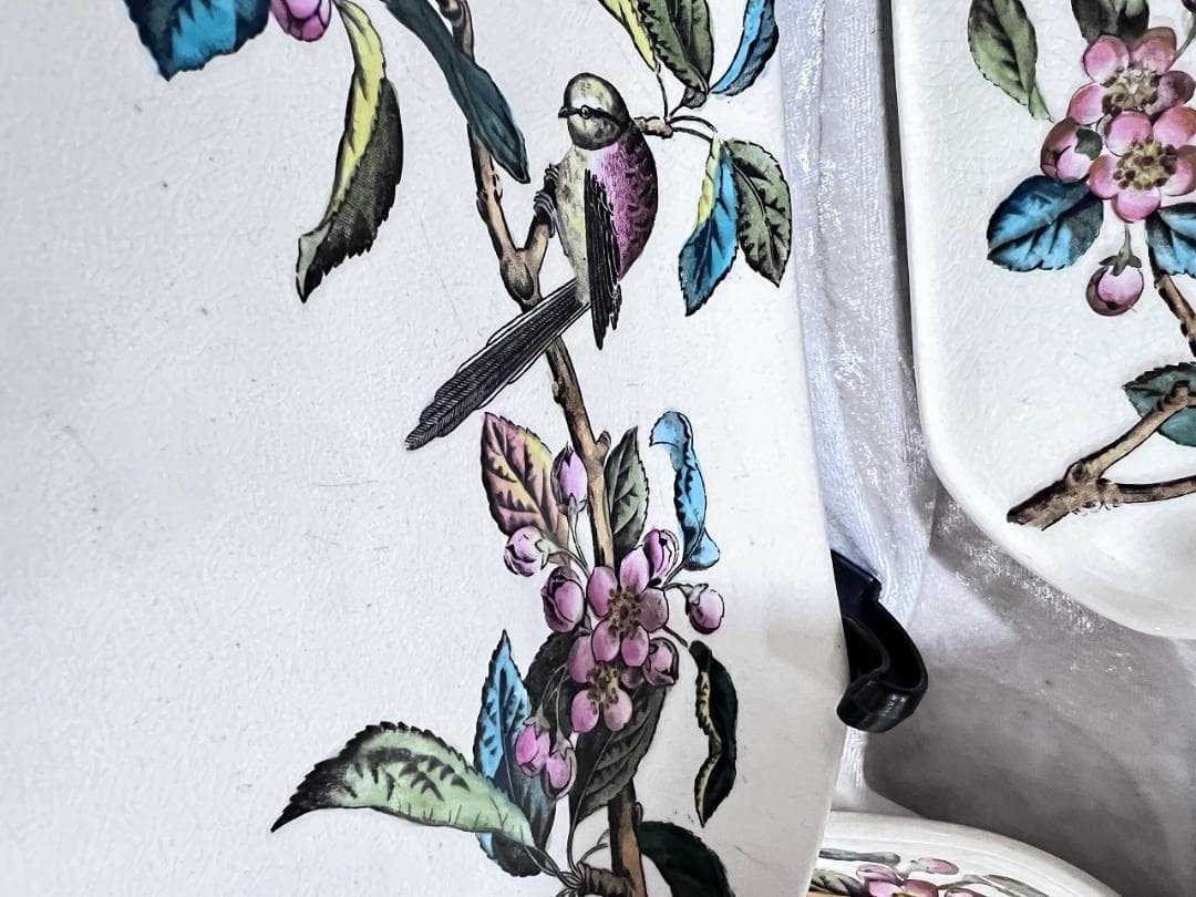 ジョージ・ジョーンズ　角皿　花鳥図 4枚組