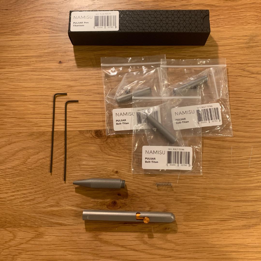 筆記具 NAMISU Pulsar Titanium Bolt-action Pen