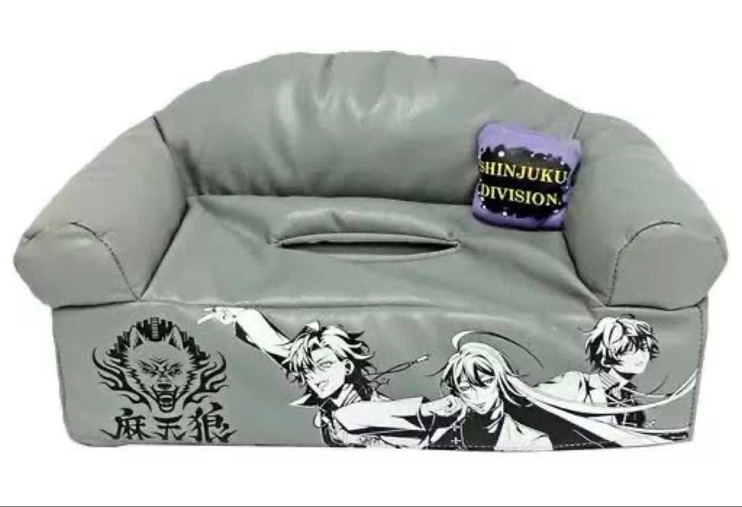 ヒプマイ レザー風ソファー型ティッシュケースカバー くまぐるみ 寝そべり ポスカ