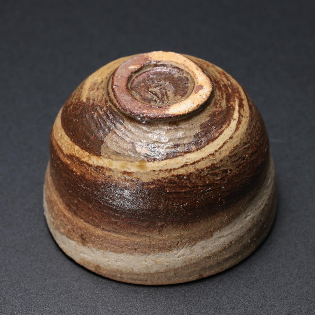 【ぐい呑・盃】 象嵌樹木文 ぐい呑み 佐伯守美作　共箱　R1187ダU