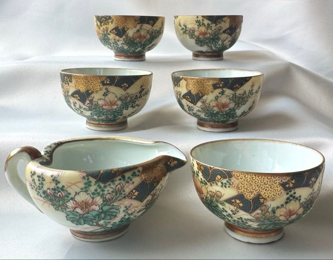 こちら専用です　　希少品　明治初期　骨董品　九谷焼　古九谷　九谷造　　煎茶々碗