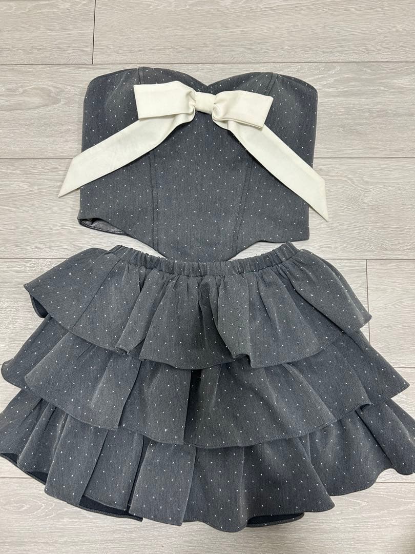 極美品 ROBE de FLEURS ドレス キャバ ミニ リボン 完売品