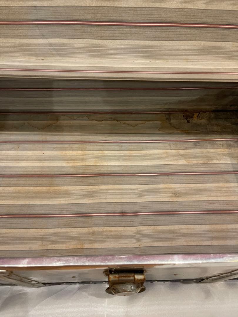 ncs1219 ヴィンテージ アルミトランク SUZUKI ネイビー 特大