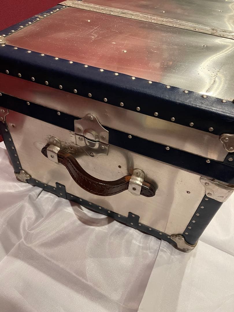 ncs1219 ヴィンテージ アルミトランク SUZUKI ネイビー 特大