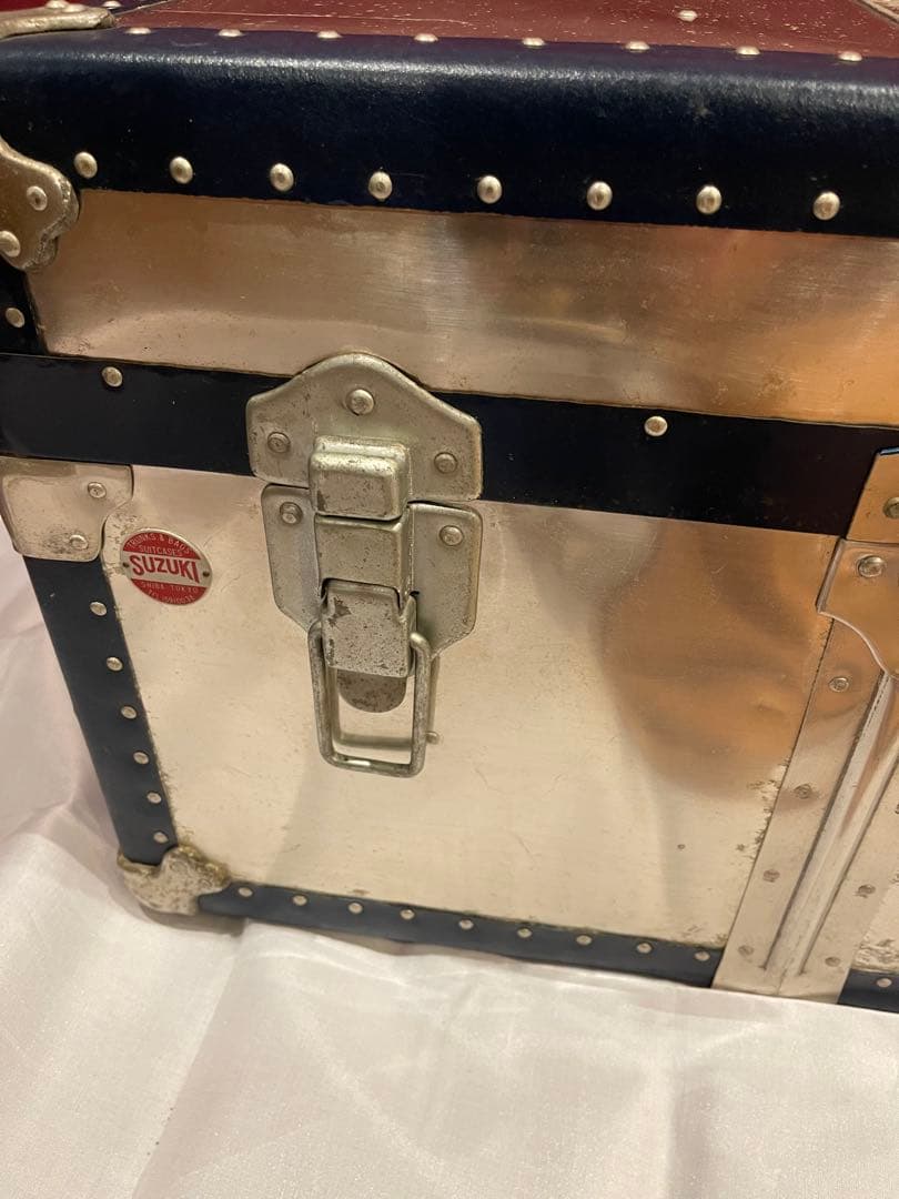 ncs1219 ヴィンテージ アルミトランク SUZUKI ネイビー 特大
