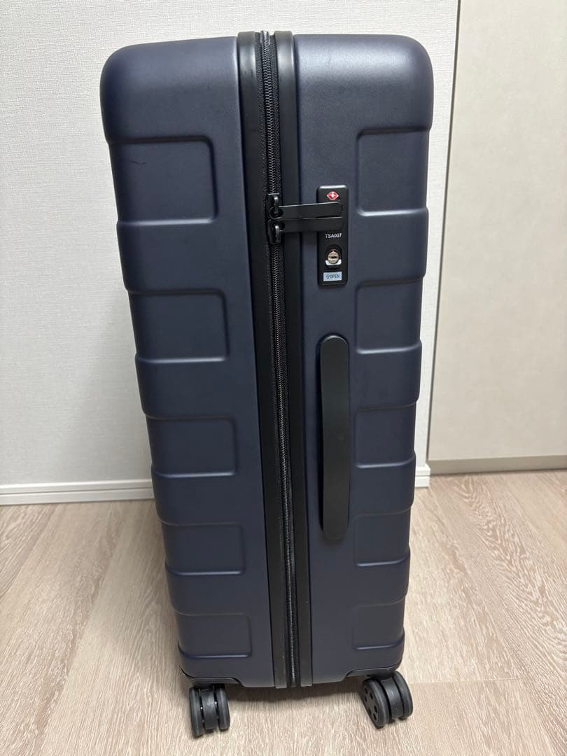 【一度のみ使用】無印良品スーツケース　105L ネイビー