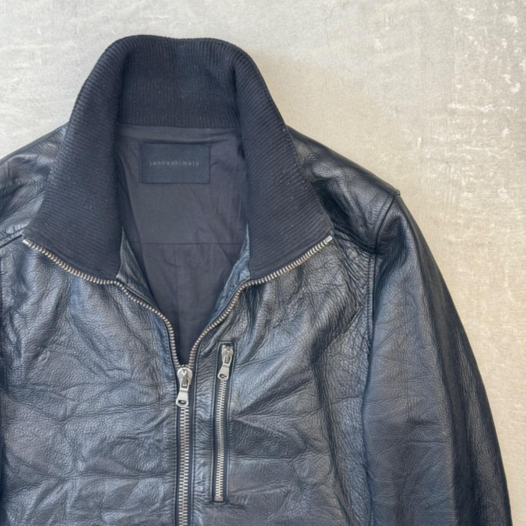 S*E様 ジュンハシモト レザー ブルゾン ブラック 2 junhashimot