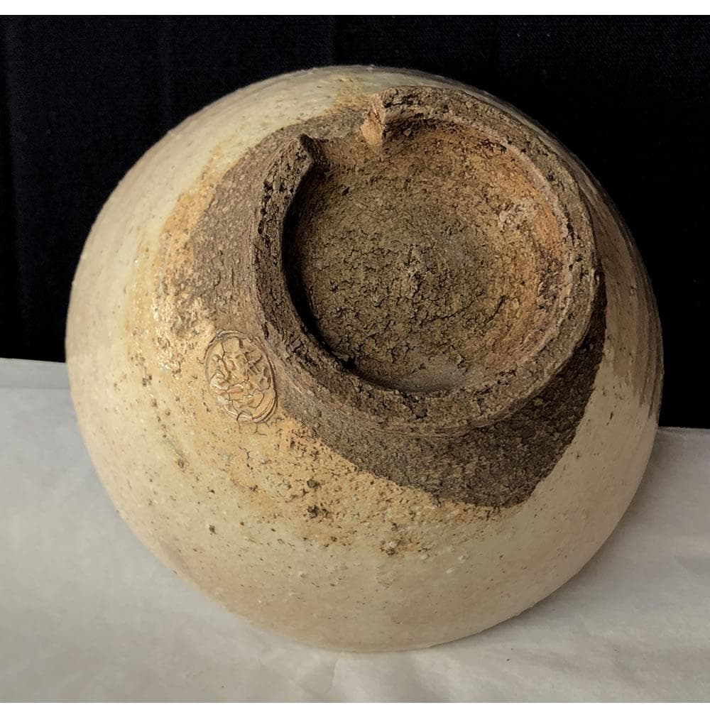 F1113 十三代 坂田泥華 萩茶碗 共箱 萩焼 抹茶碗 茶道具