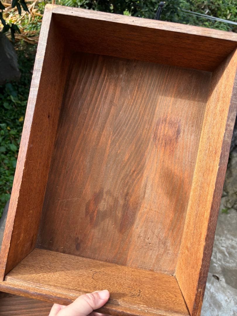 アンティーク　レトロ　木製デスク 5引き出し付き