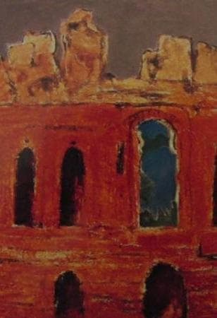 三岸節子、「テアトルの廃墟」、厳選、希少画集・額装画、人気作品