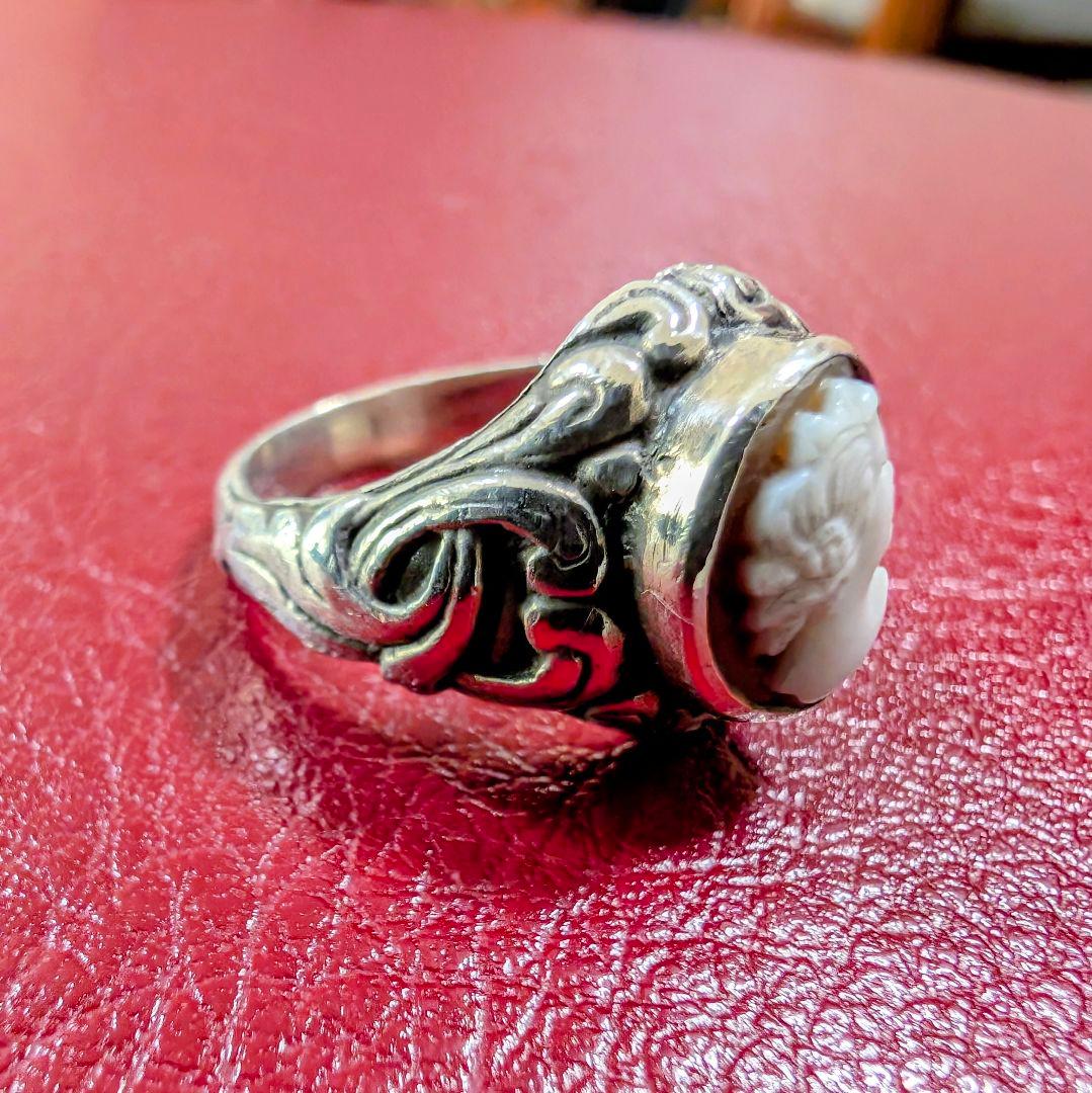 【希少】定価3万★LUST原宿 カメオ シルバーリング 22号 14g 925