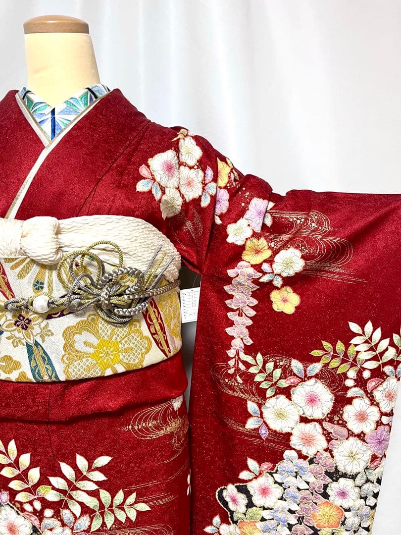 【美おり】FR52163 振袖 高級 翠山工房 正絹 振袖フルセット 辻ヶ花文様