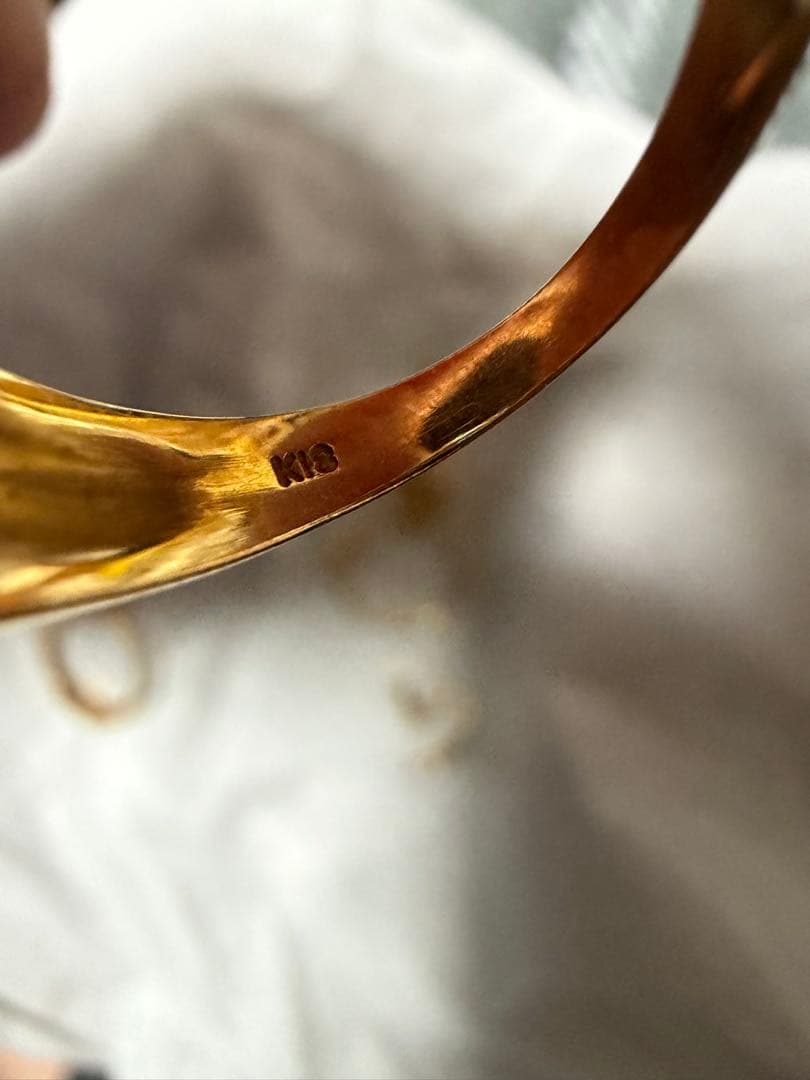 リング　K18 750 刻印　ホールマーク　レディース　ダイヤ　パール