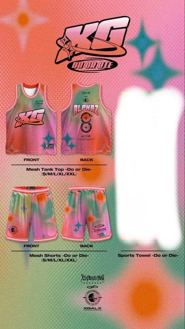 XG Festival Collectionメッシュタンクトップ&ショーツセット