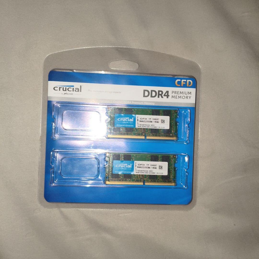 crucial DDR4 16GB×2 メモリ PC4-25600 ノート用