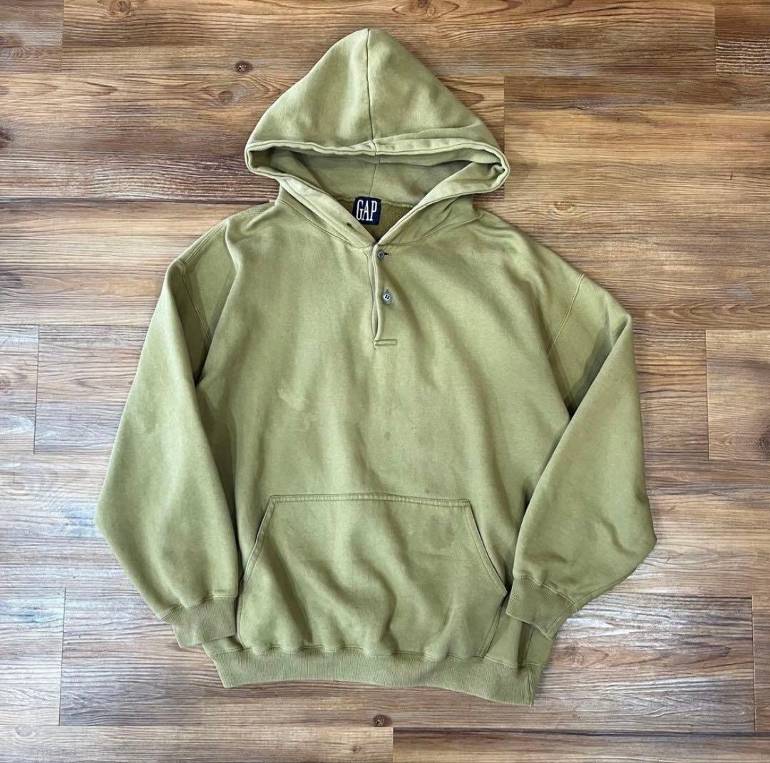 80’s〜90’s old gap henley neck hoodie