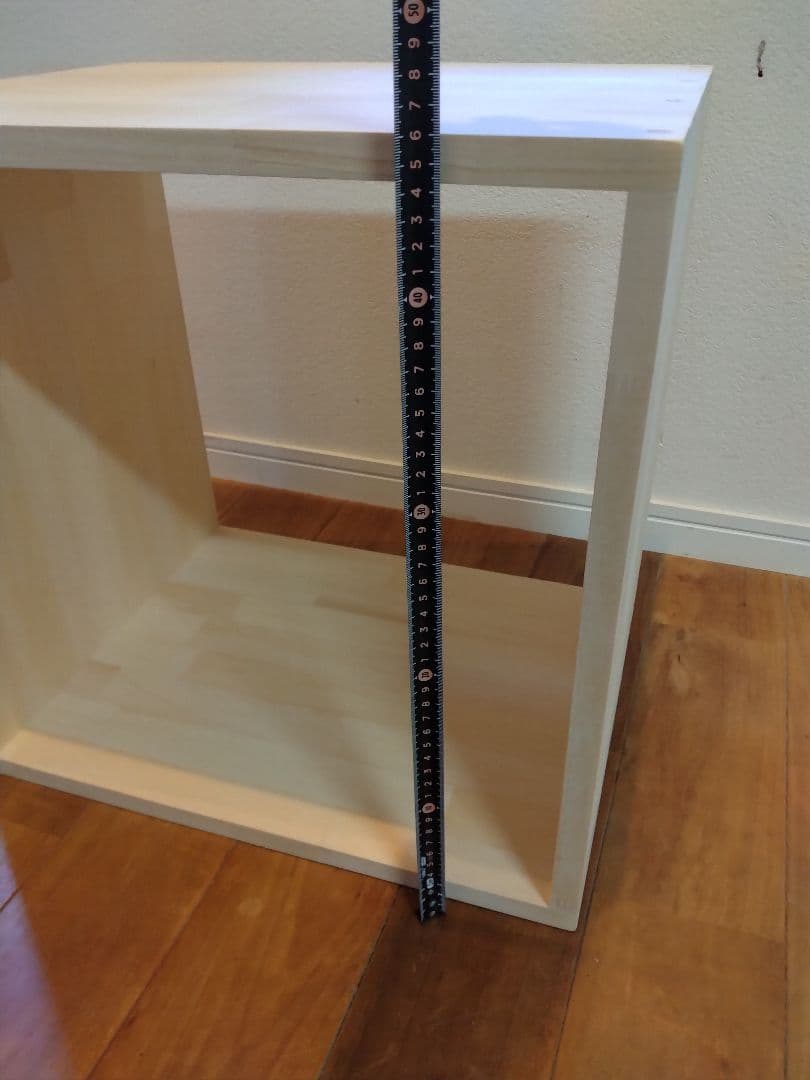 木製　ハンドメイド　オーダー　ロの字　シェルフ　棚　ラック　サイズテーブル