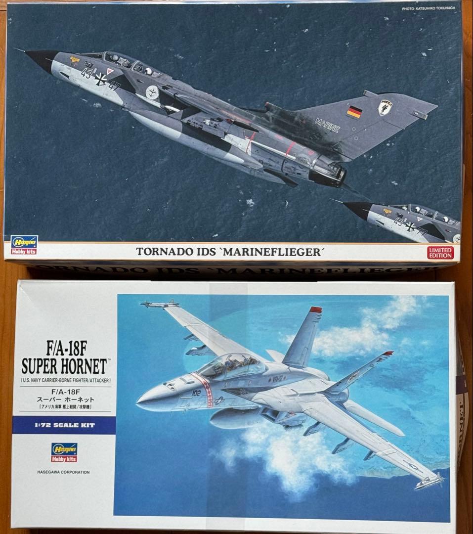 4個セット 限定版 ハセガワ 戦闘機 トーネード F/A-18F 震電 X-29