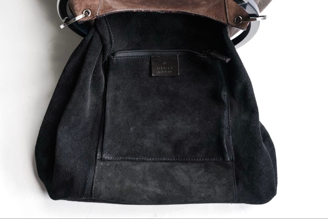 バッグ GUCCI Tom Ford Suede Leather Bucket Bag