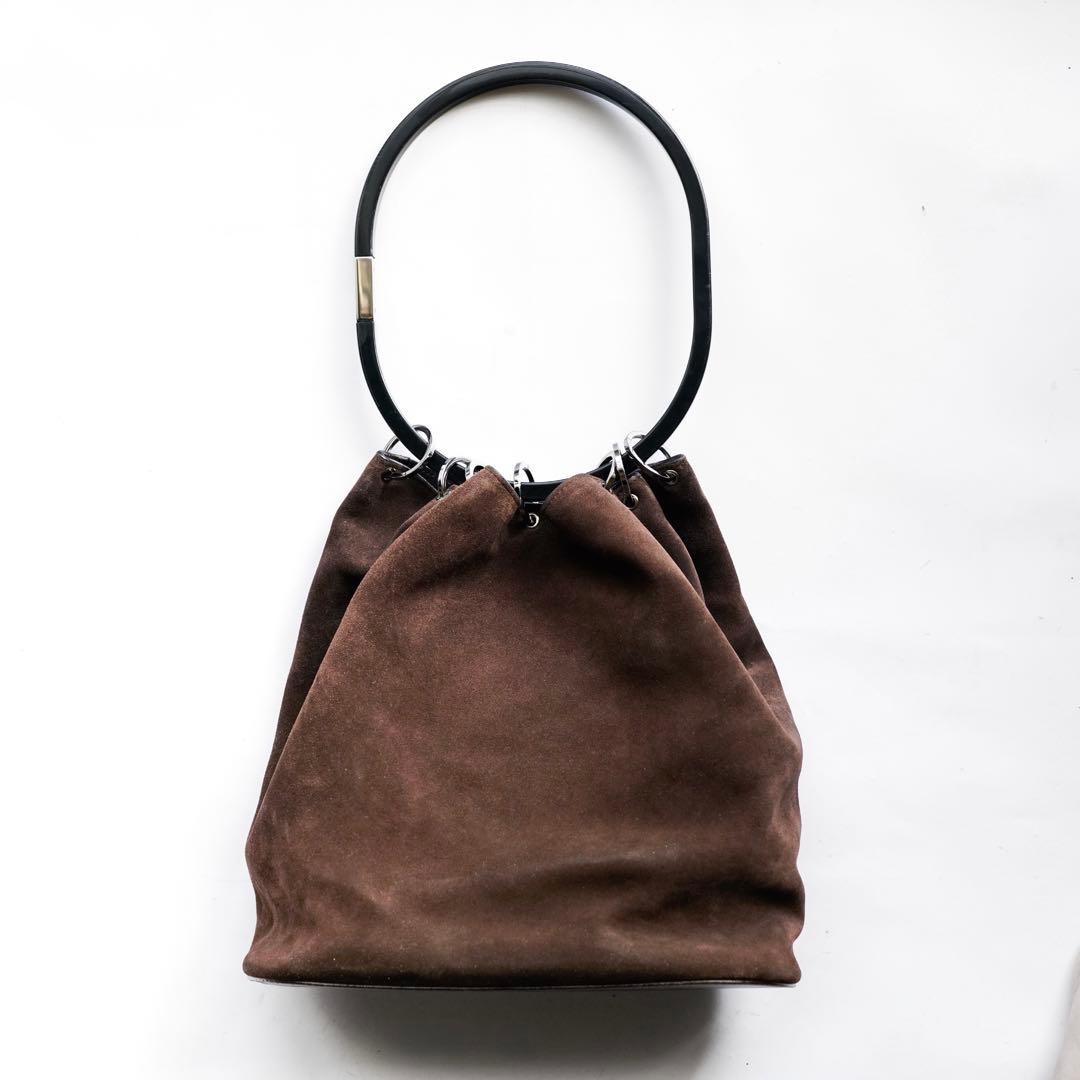 バッグ GUCCI Tom Ford Suede Leather Bucket Bag