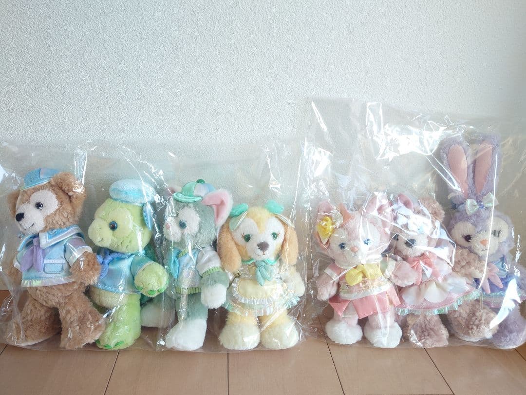 バケパ限定★新品未開封★ダッフィー＆フレンズ　ポージープラッシー7体セット