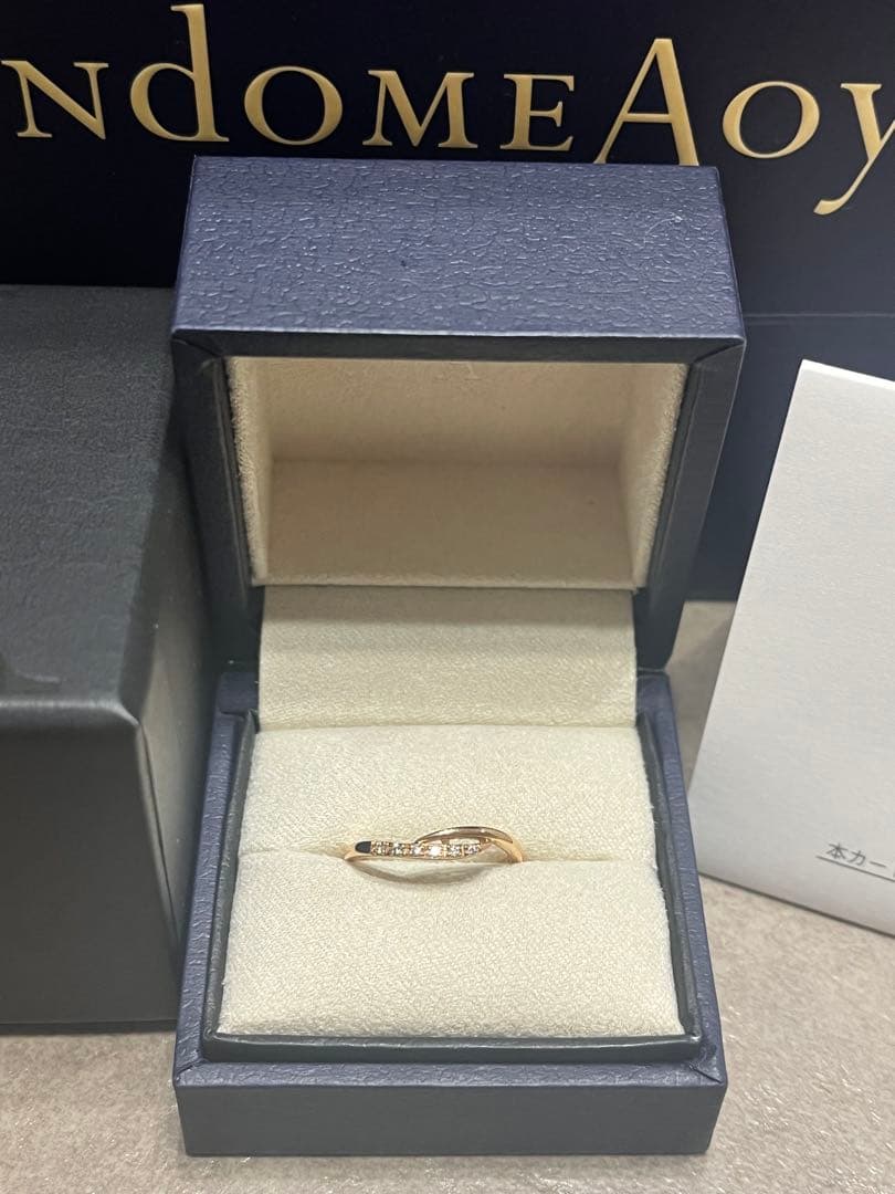 Vendome Aoyama 18KPG ダイヤモンド ピンキーリング5号