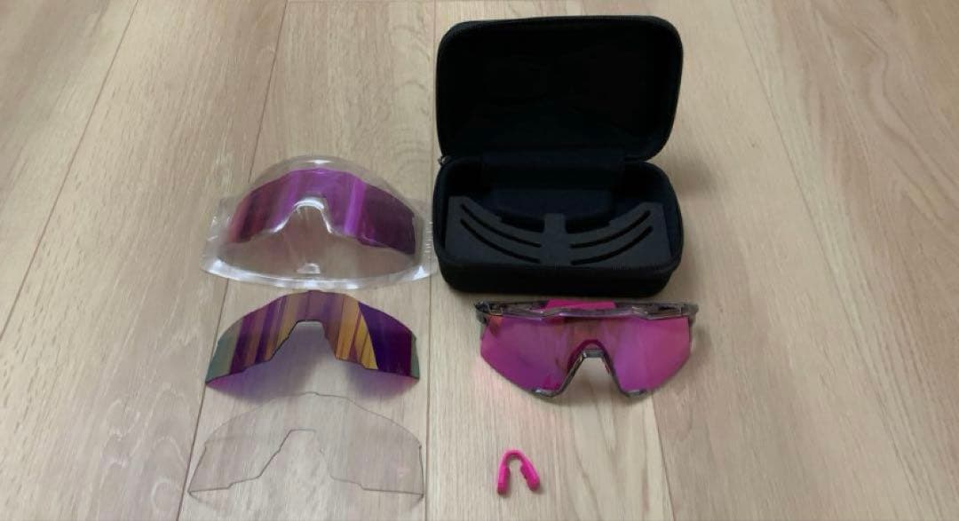 100% SPEEDCRAFT パープルミラーサングラス レンズセット