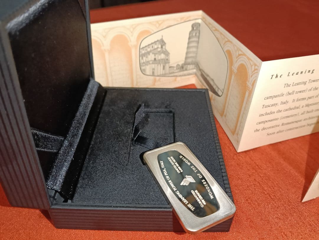 ☆激レア☆『世界の七不思議』SILVERインゴット・ピサの斜塔・品位：.800