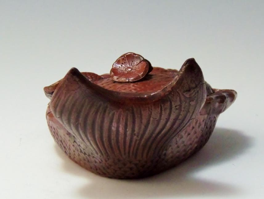 鯛 香炉 置物 古備前 骨董 備前焼 約20cm レア古備前・レア備前焼 和骨董