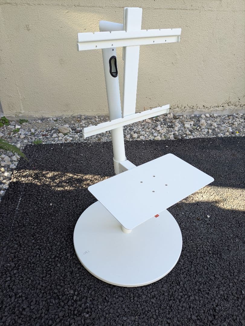 Wall ホワイト スタンド式テレビ台 円形ベース