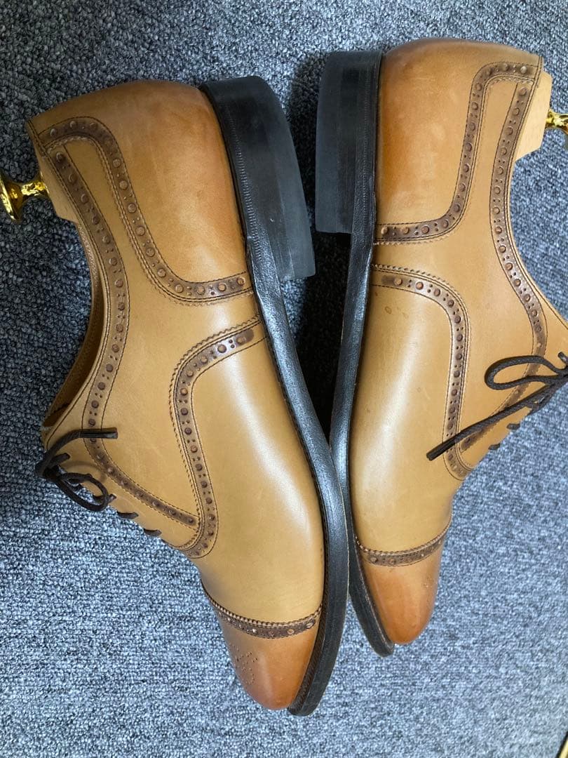 スコッチグレイン ベージュブラウン ビジネスシューズ　26.5 パーティ　結婚