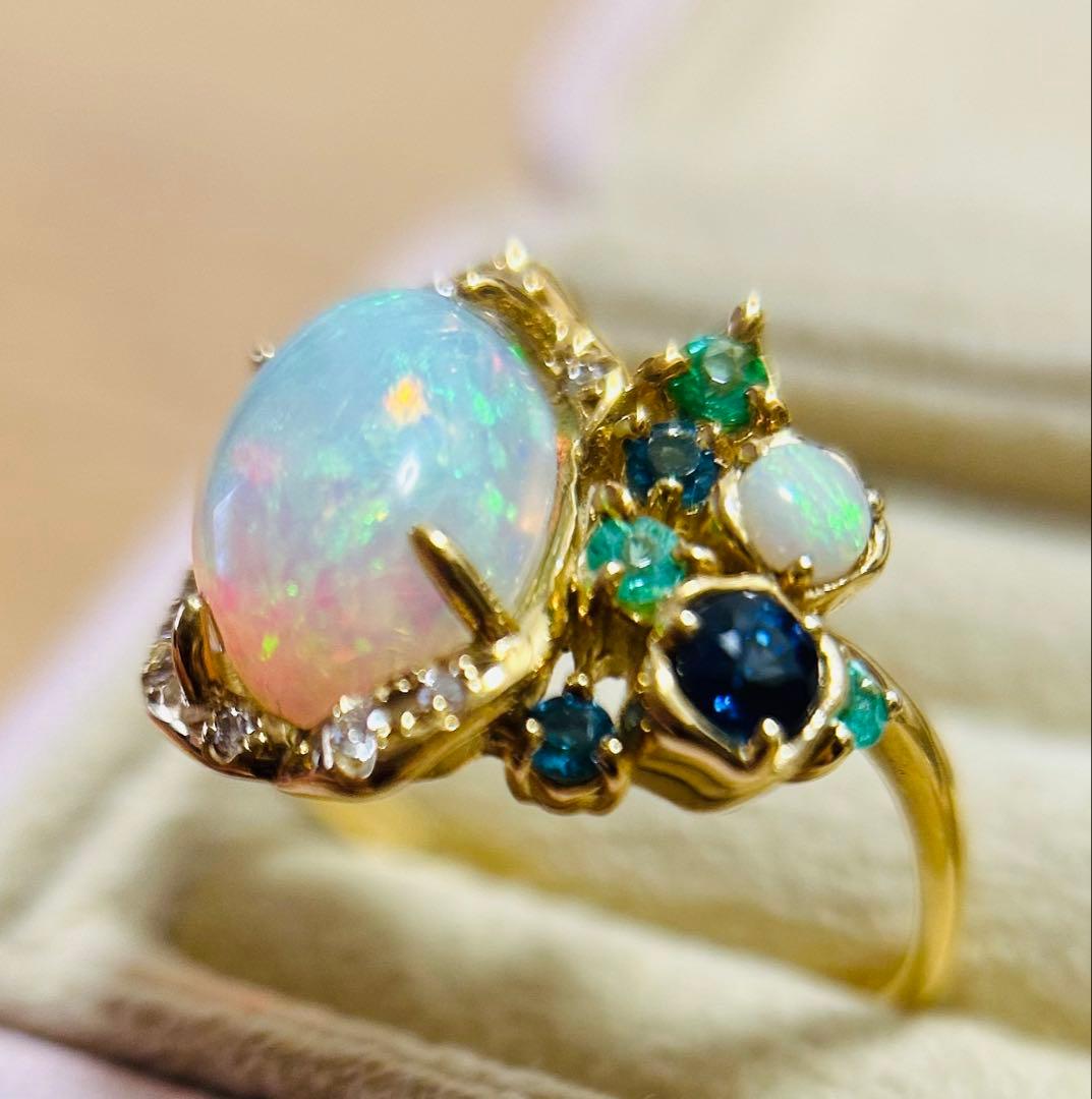 K*ロ様 ベーネベーネ　K18オパールリング　14.5号