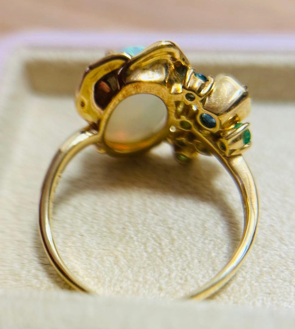 K*ロ様 ベーネベーネ　K18オパールリング　14.5号