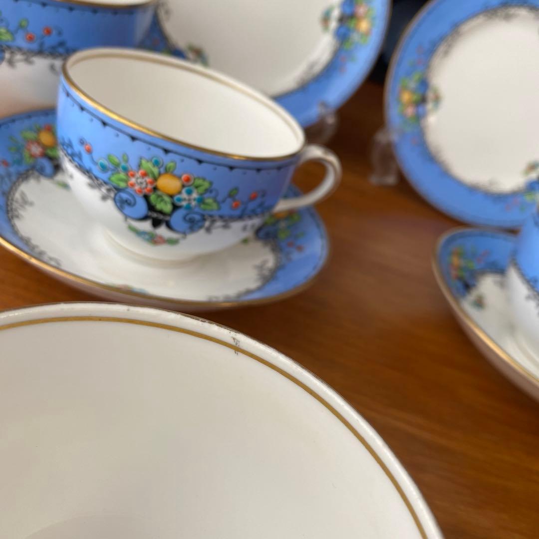 クラウンスタッフォードシャー ティーセット　カップ　ソーサー　プレート　3客