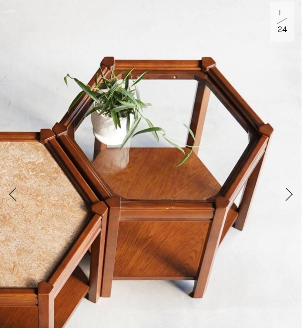 ACME Furniture/BROOKS HEXAGON TABLE ガラス