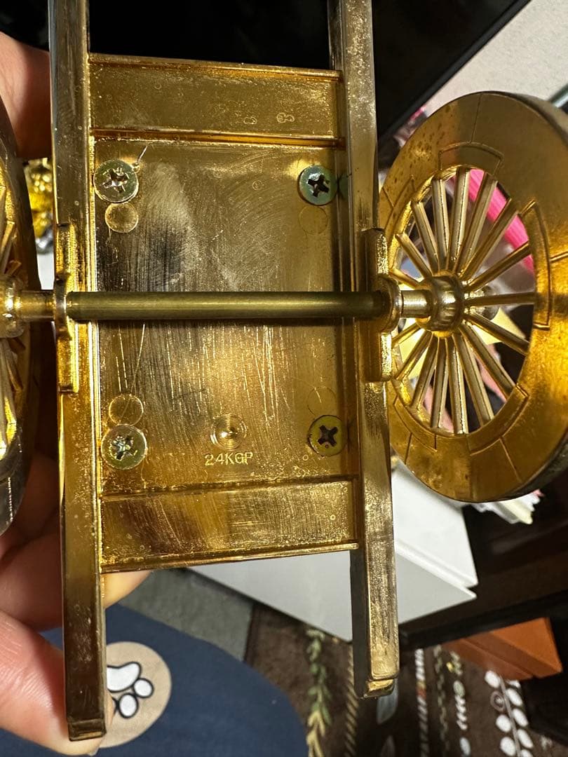 金色 牛車 24金メッキ 装飾品
