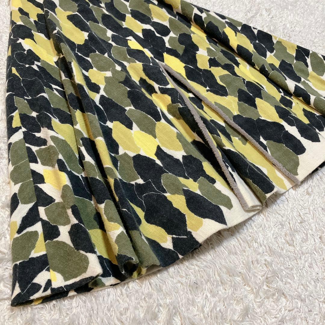 きりきりミナペルホネン trees ウール100% フレアスカート